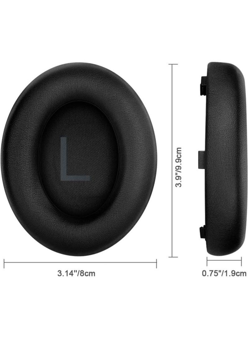 طقم استبدال وسادات الأذن لسماعات Bose 700 المانعة للضوضاء (NC700)، جلد PU ناعم، إسفنج ميموري فوم فاخر، سماكة إضافية، وسادات أذن متينة للغاية (أسود) + عصا فك واحدة - Image 4
