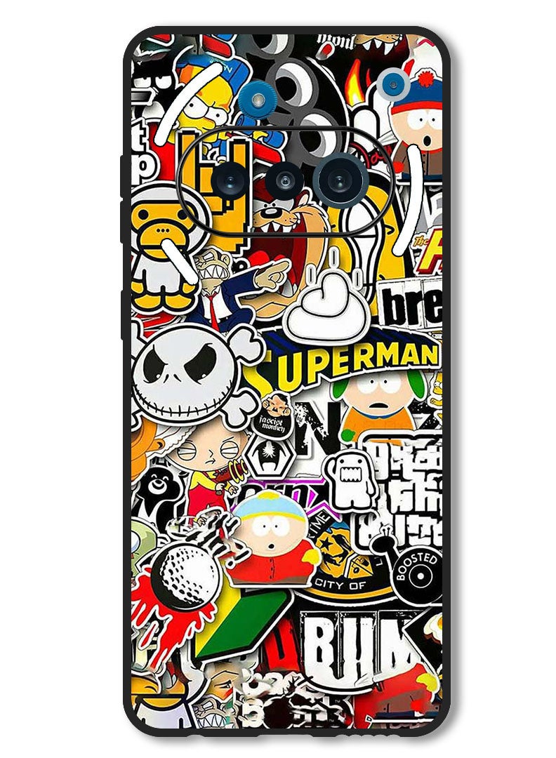 Theodor Case Compatible with Nothing Phone 3a Protection Shockproof Bumper Cover superhero tags - Image 1
