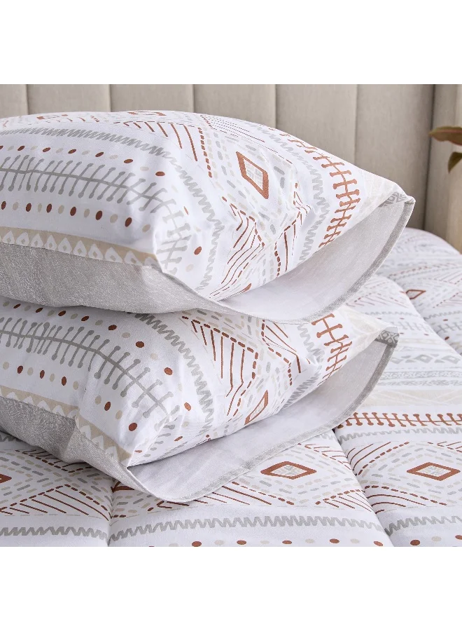 Home Box Madison Luton 3-Piece Cotton Printed Twin Comforter Set - 160x220 cm