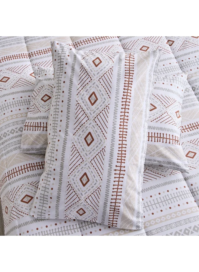 Home Box Madison Luton 3-Piece Cotton Printed Twin Comforter Set - 160x220 cm