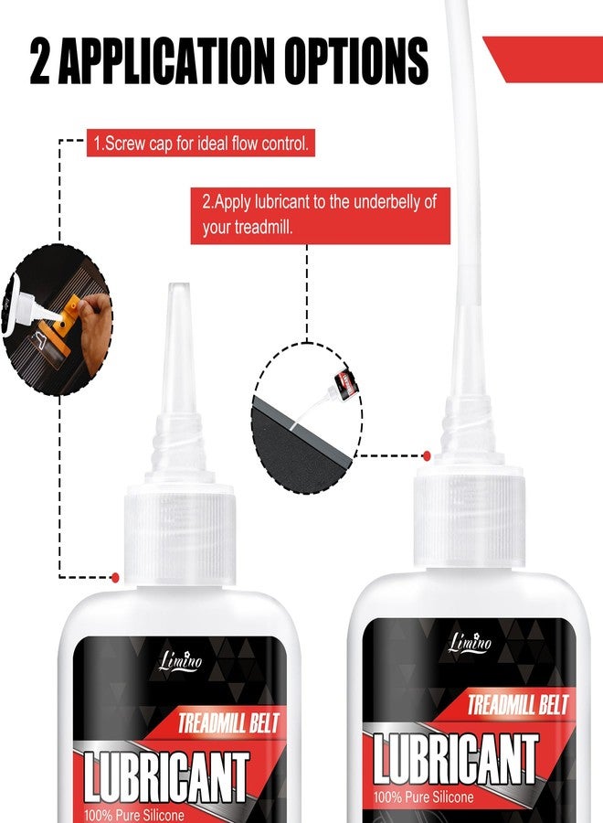 Limino Treadmill Lubricant for Belt - 100% Pure Silicone Treadmill Oil, Fitness Equipment Lubricant, Full Belt Width Lubrication, Silicone Treadmill Lube with Soft Tubes, Easy to Apply, Noise Reduction 7oz - Image 5