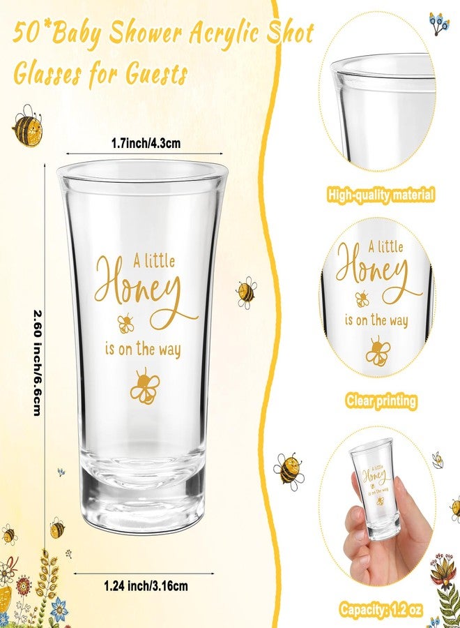 Singhoow 50 Sets Baby Shower Favor for Guests Acrylic Shot Glasses with Bottle Opener Keychains Thank You Tags and Bags Gender Reveal Party Favors for Guest Baby Shower Return Gift(Bee) - Image 2