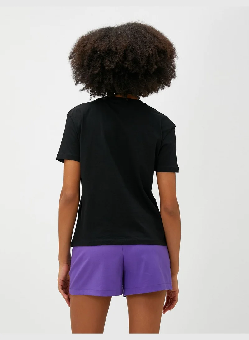 KOTON Cotton Crew Neck Short Sleeve Basic T-Shirt