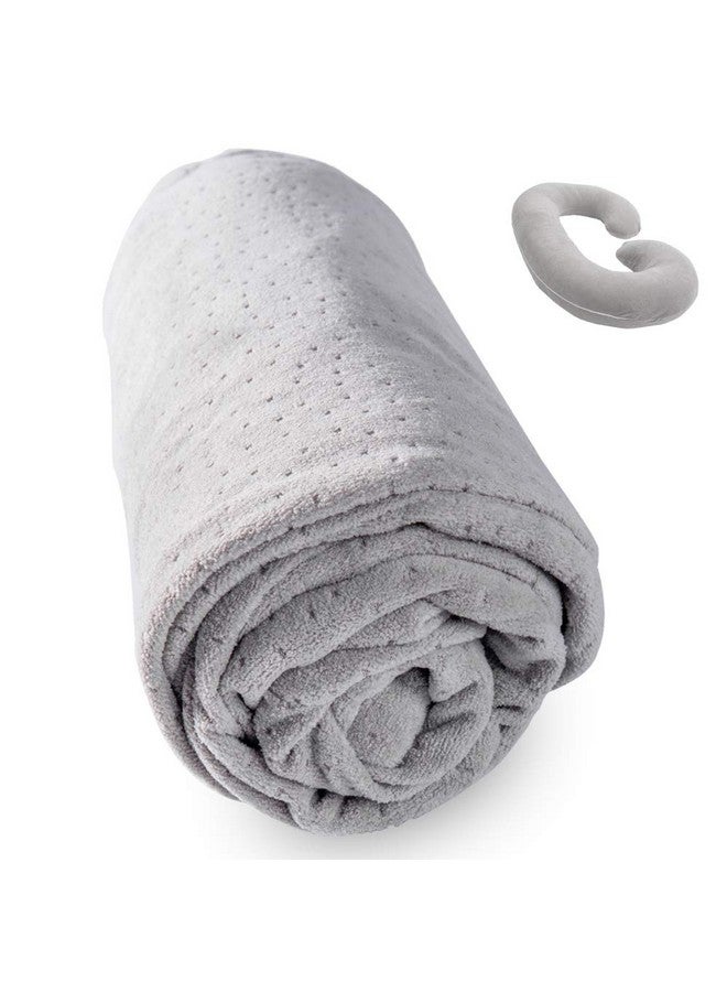 1 MIDDLE ONE C Shaped Pregnancy Pillowcase, Breathable Velour Replacement Cover with Zipper for Maternity Pillow, Cover Only (Grey) - Image 1
