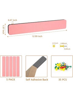 Felt Pin Board Strips Bulletin Board For Bedrooms Offices Home Wall Decoration Notice Board Self Adhesive Cork Board With 50 Push Pins For Paste Notes Photos Schedules - pzsku/Z3E729B1BAE85680CF5C3Z/45/_/1740916844/82fb9982-439b-4d2d-81ef-1012198ac309