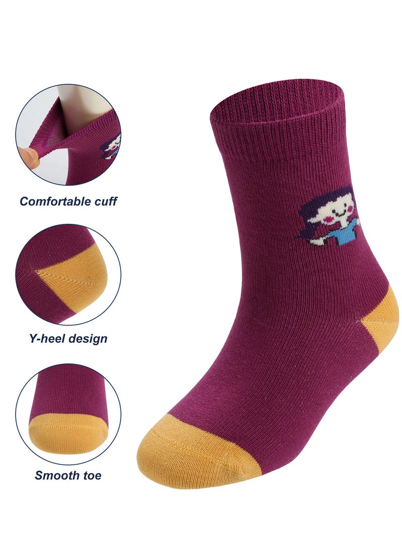 Human feelings - Pack Of 5 Pattern Striped Girls Toddler Crew Socks 3-5Y - Image 1