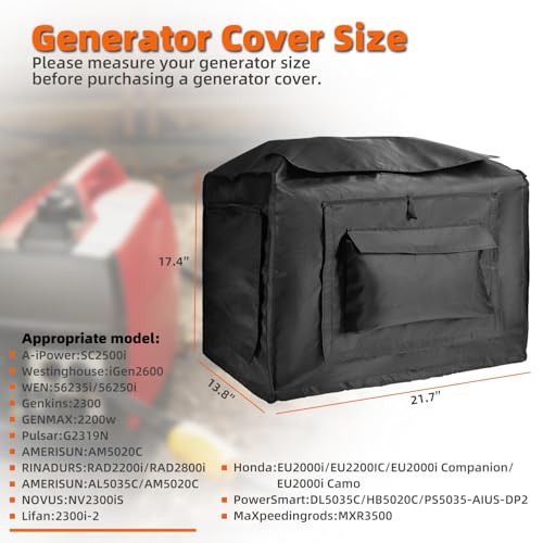 Joramoy Generator Cover While RunningOpened Doublelayer 600D Portable Generator Tent for Outside Honda EU2000i EU2200ICWaterproofHeavy Duty - Image 3