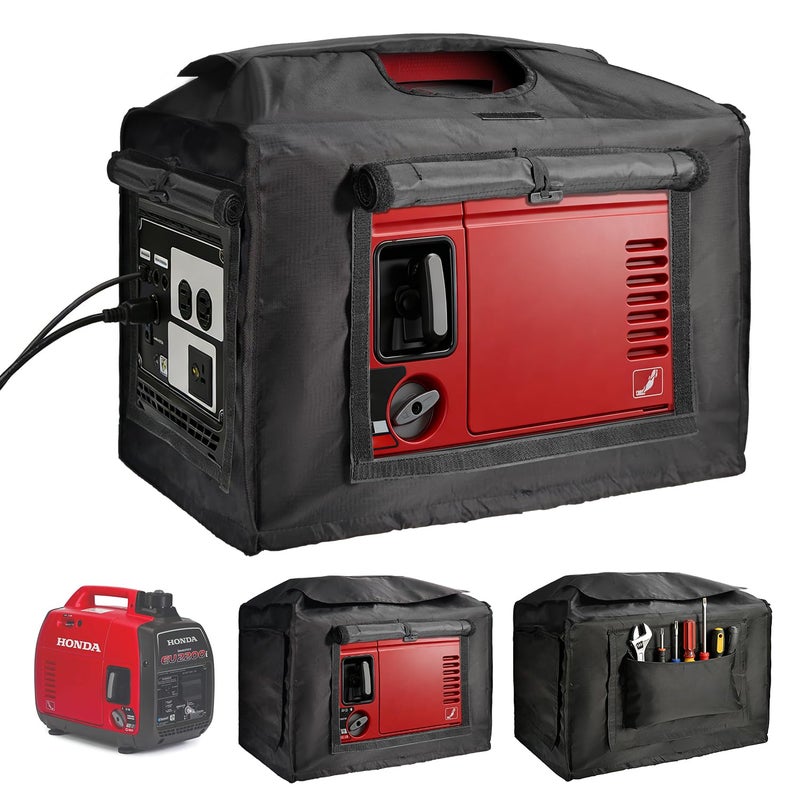 Joramoy Generator Cover While RunningOpened Doublelayer 600D Portable Generator Tent for Outside Honda EU2000i EU2200ICWaterproofHeavy Duty - Image 2