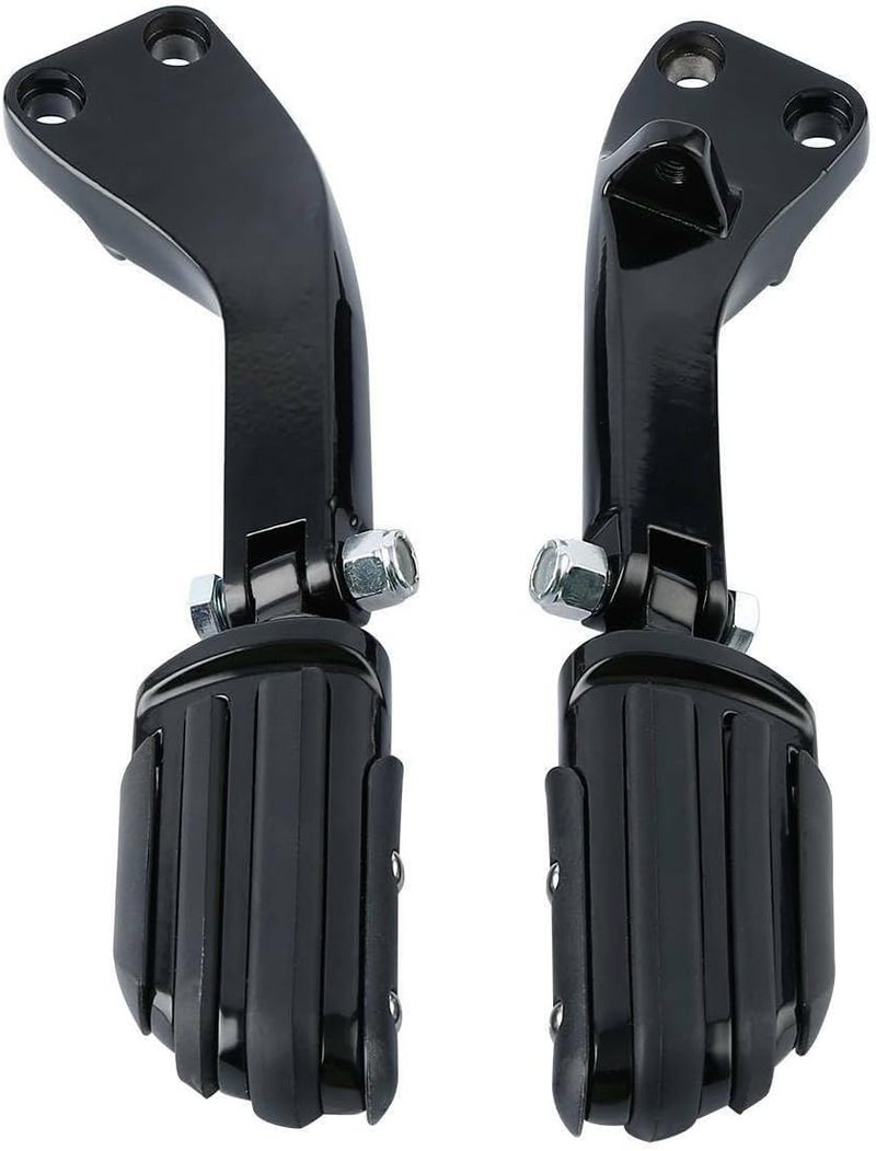 Passenger Mount for Dyna 2006-2017 Street Fat Bob Low Rider Aluminum Pair foot Pegs w/Brackets - Image 1
