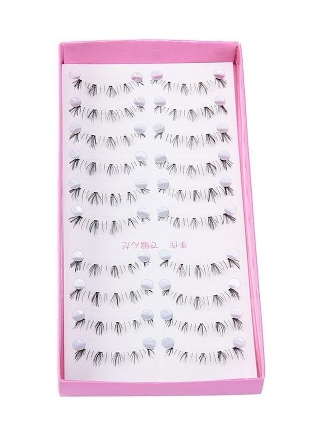 NIBEMINENT 20-Piece Lower Bottom False Eyelash Black