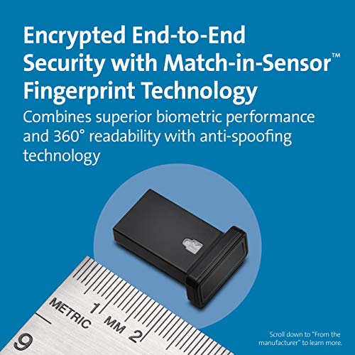 Kensington FIDO U2F and FID02 USB-A Security Key and Fingerprint Reader - Windows, macOs, Chrome - Image 4
