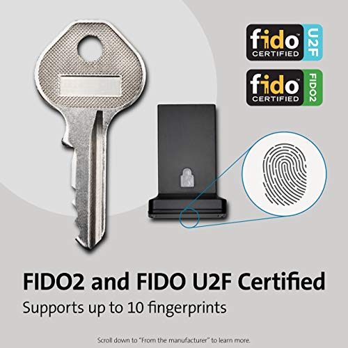 Kensington FIDO U2F and FID02 USB-A Security Key and Fingerprint Reader - Windows, macOs, Chrome - Image 3
