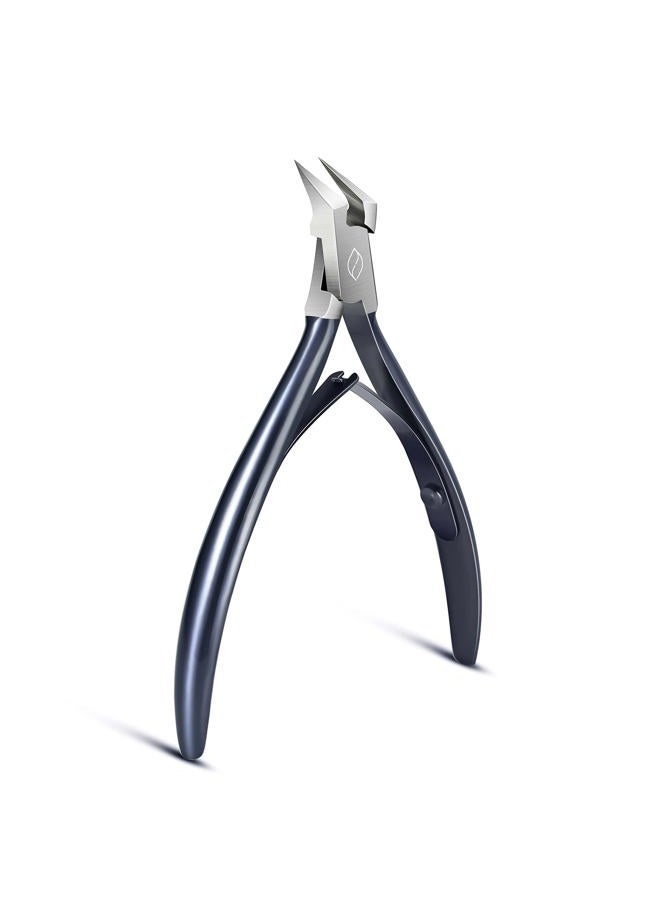 FERYES Toenail Clipper Straight Blade for Ingrown and Thick Nails - Stainless Steel and Sharp Pointed Tip Ingrown Nail Clipper – Wide Jaw Toe Nail Cutter Podiatry Tool Dark Gray - Image 1