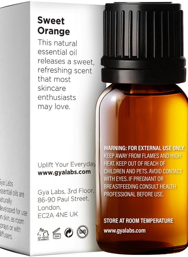 gya labs Orange Essential Oil for Diffuser & Skin - 0.34 Fl Oz - 100% Pure Natural Sweet Orange Oil for Massage, Face, Cleaning & Candle Making Scent - Image 2