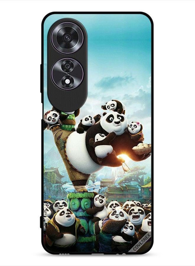 Covernex Oppo A60 Protective Case Cover Panda & Babies - Image 1