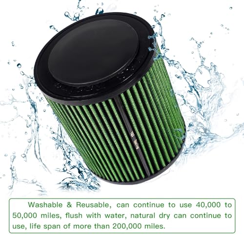 STRECOS High Performance Air Filter Intake Compatible With 2009-2018 Ford Focus ST RS Accessories, Air Intake Filter, Green Colour Engine Air Filter - Image 2