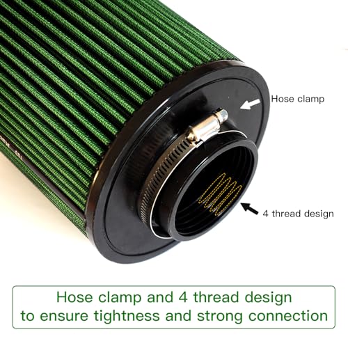 STRECOS High Performance Air Filter Intake Compatible With 2009-2018 Ford Focus ST RS Accessories, Air Intake Filter, Green Colour Engine Air Filter - Image 4