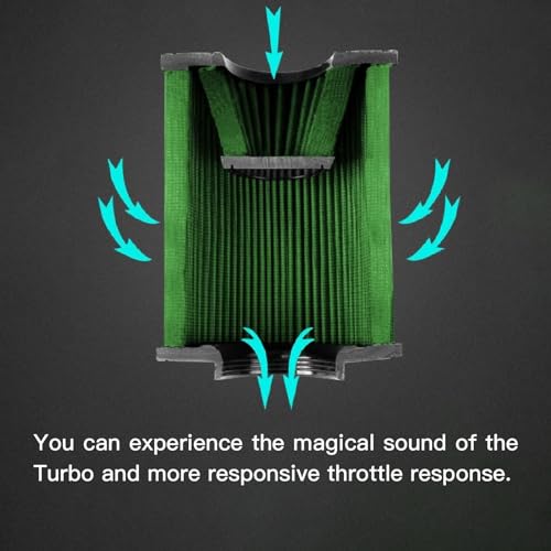 STRECOS High Performance Air Filter Intake Compatible With 2009-2018 Ford Focus ST RS Accessories, Air Intake Filter, Green Colour Engine Air Filter - Image 3