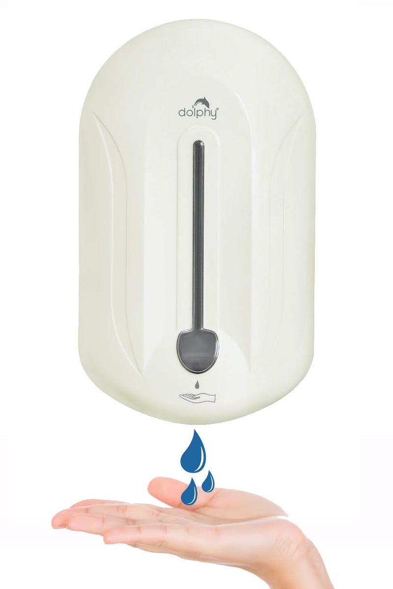 DOLPHY Dolphy Automatic Soap Dispenser - Liquid/Gel Hand Sanitizer Dispenser - Wall Mounted Touch Free Soap Dispenser for Hospital, Office,Restaurant and Bathroom- 1100 Ml  - Image 1