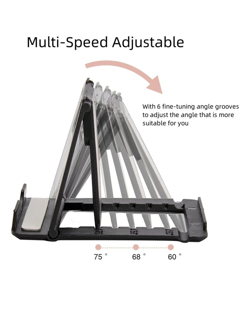 AROAQ Cell Phone Stand, Portable And Foldable Desk Phone Holder, Adjustable Angle Smartphone Support Tablet Stand, Compact And Durable Universal Desk Stand For All Mobile Smart Phone, (White) - Image 2