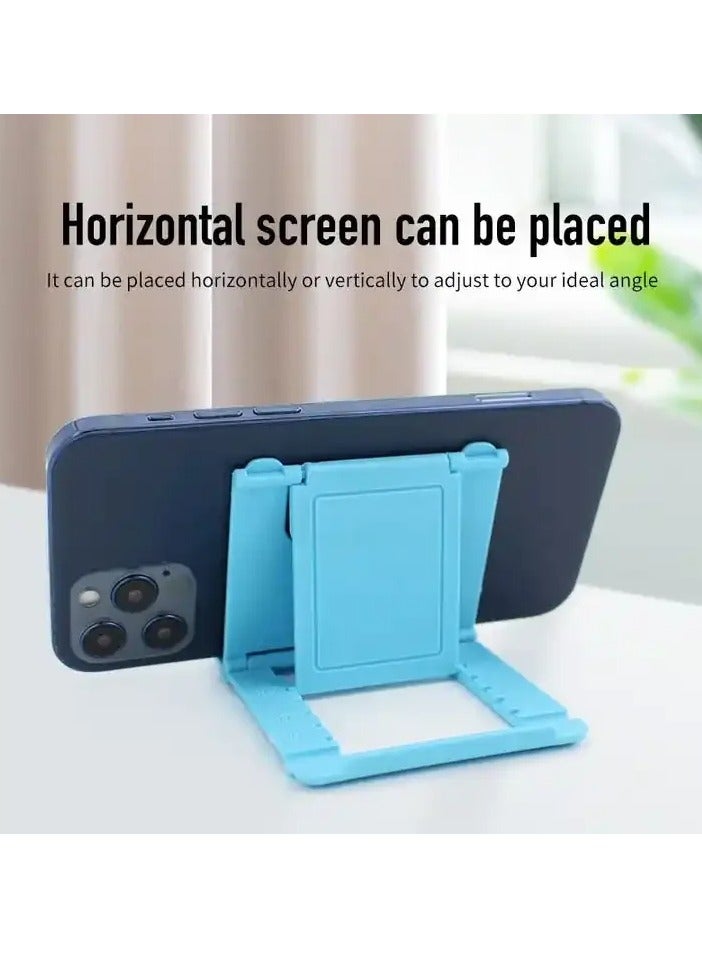 AROAQ Cell Phone Stand, Portable And Foldable Desk Phone Holder, Adjustable Angle Smartphone Support Tablet Stand, Compact And Durable Universal Desk Stand For All Mobile Smart Phone, (White) - Image 5