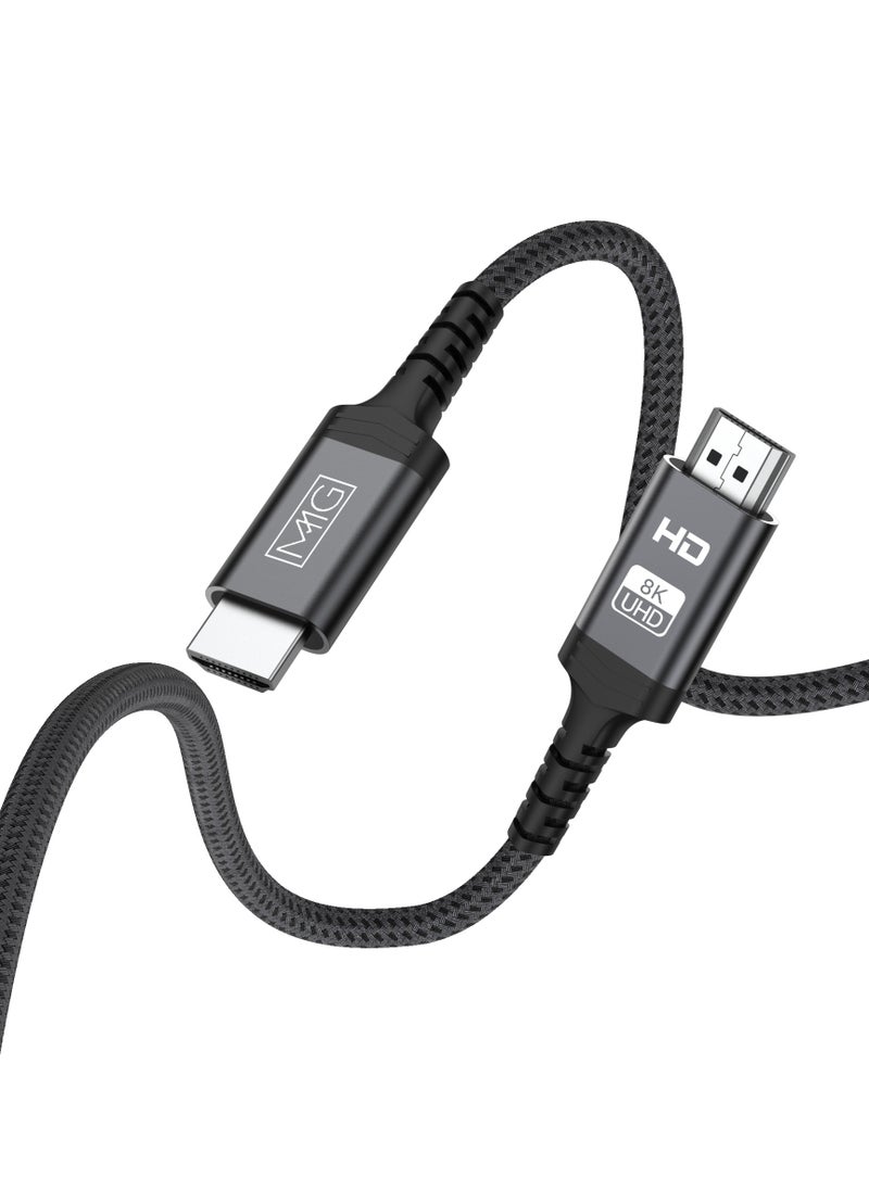 MMG HDMI Cable HDMI 8K HDMI 2.1 Ultra HD High-Speed 48Gbps 8K@60Hz HDMI Braided Cord eARC Dynamic HDR Dolby Vision Compatible with MacBook Pro PS5 Switch TV Xbox Roku UHD TV Blu-ray Projector  - Image 1