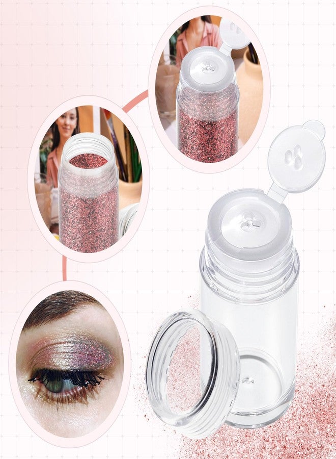 RAYNAG 6 Pieces Mini Empty Loose Powder Bottle, Travel Size Glitter Containers Eye Shadow Powder Shaker Bottle with Sifter and Lids (3 hole) - Image 4