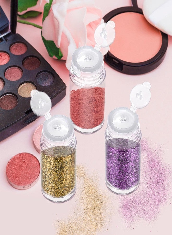 RAYNAG 6 Pieces Mini Empty Loose Powder Bottle, Travel Size Glitter Containers Eye Shadow Powder Shaker Bottle with Sifter and Lids (3 hole) - Image 2