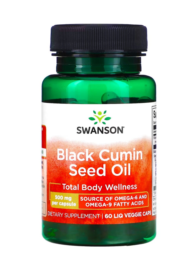 SWANSON Black Cumin Seed Oil 500 mg 60 Liq Veggie Caps