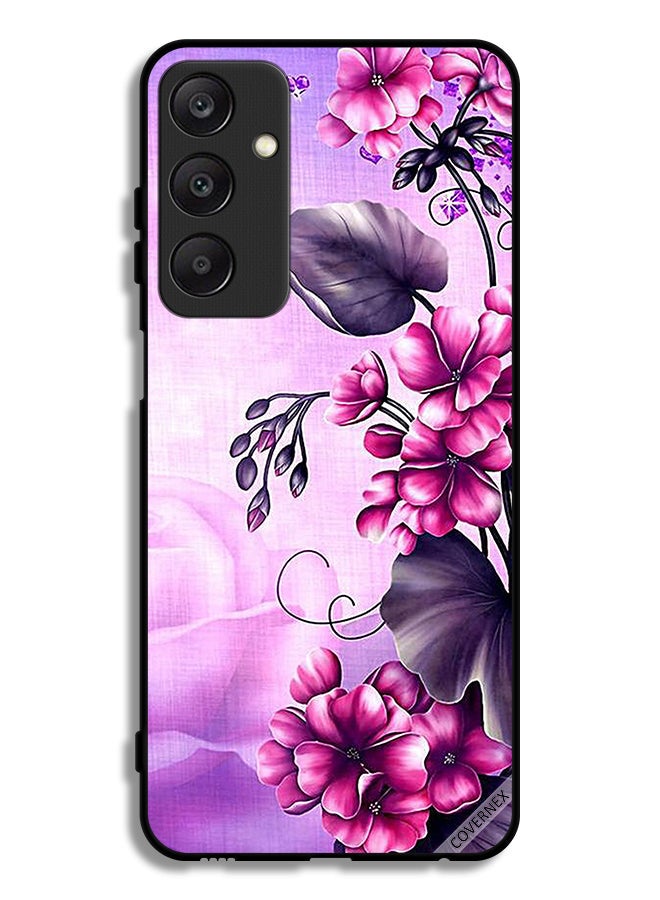 Covernex Samsung Galaxy A25 5G Protective Case Cover Romantic Flowers Wallpaper - Image 1