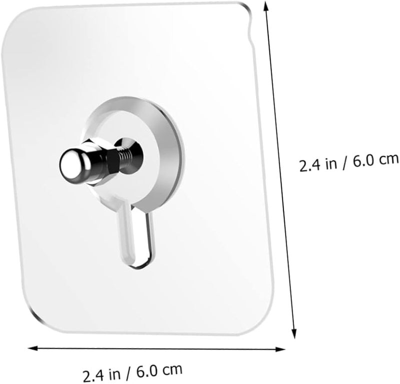 60 Pcs Clear Adhesive Wall Hooks Strong Hold For Home Decoration No Drilling Required - Image 4