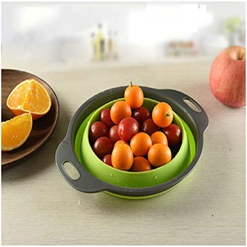 NIDY Collapsible Colander Kitchen Strainer Environmentally Friendly NonToxic Easy to Clean Silicone SpaceSaving Foldable Filter Colander Size 24 cm - Image 3