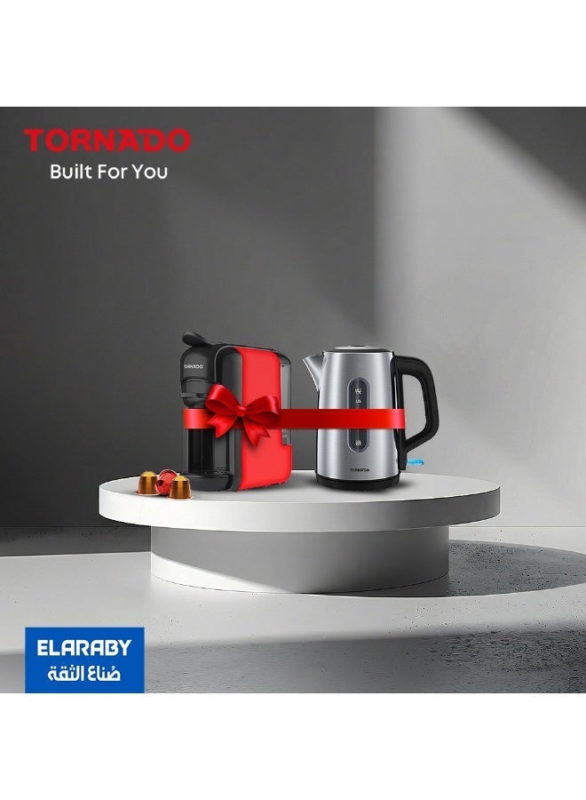 TORNADO 4 in 1 Multifunction Espresso Coffee Automatic Machine with 1.7L Stainless Steel Kettle - Image 1