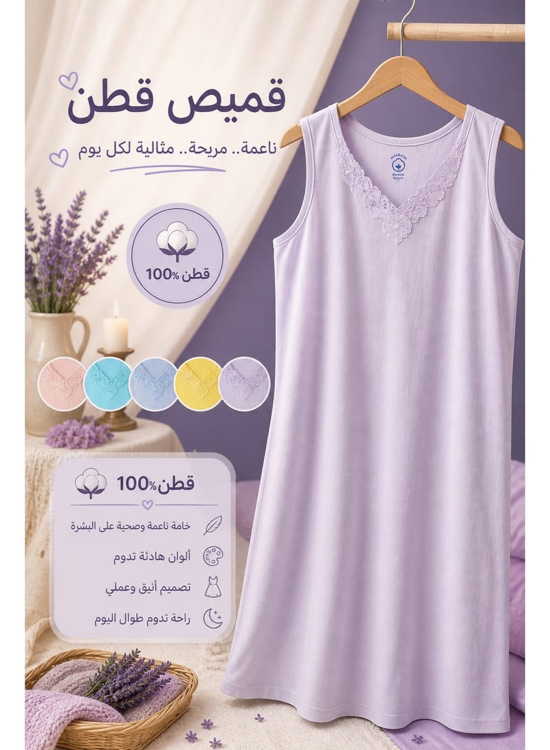 قميص نوم xl قطن  ١٠٠% - Image 2