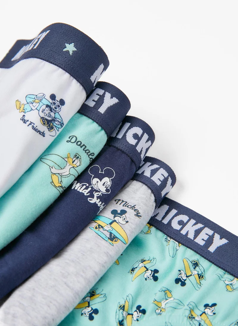 زيبي 5-Pack Cotton Briefs for Boys 'Mickey I', Multicoloured
