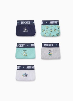 زيبي 5-Pack Cotton Briefs for Boys 'Mickey I', Multicoloured  - Image 1