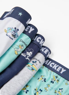 زيبي 5-Pack Cotton Briefs for Boys 'Mickey I', Multicoloured  - Image 2