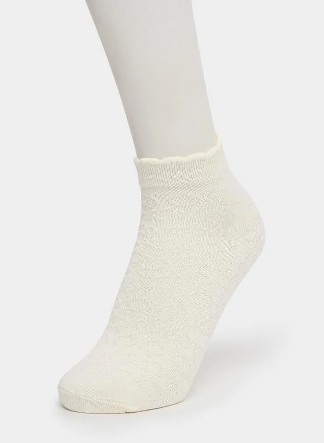Styli Pack of 5 - Textured Ankle Length Socks