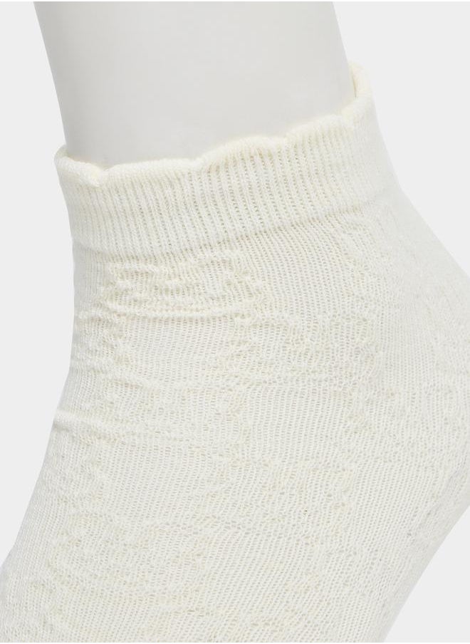 Styli Pack of 5 - Textured Ankle Length Socks  - Image 3