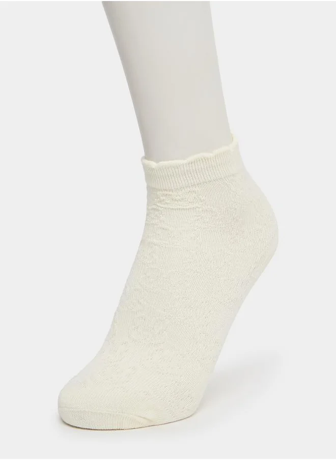 Styli Pack of 5 - Textured Ankle Length Socks