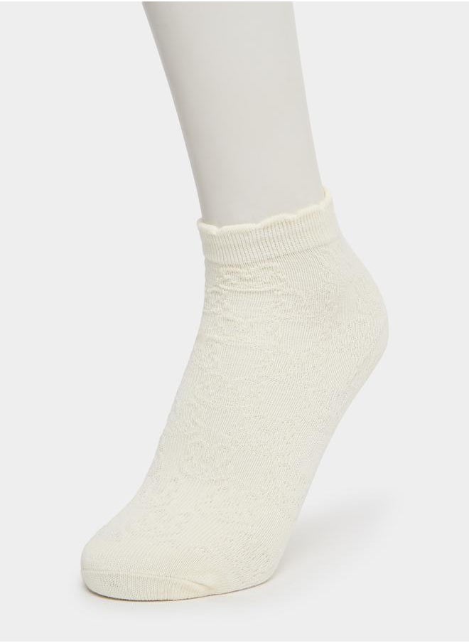 Styli Pack of 5 - Textured Ankle Length Socks  - Image 2