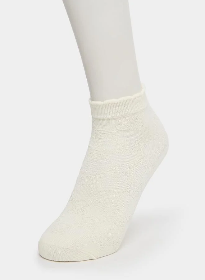 Styli Pack of 5 - Textured Ankle Length Socks