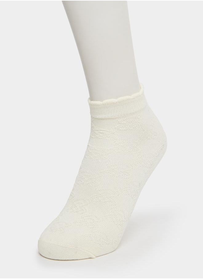 Styli Pack of 5 - Textured Ankle Length Socks  - Image 4
