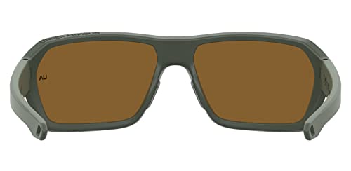 UNDER ARMOUR نظارات شمسية UA Recon مربعة، إطار أخضر باروك مع عدسات بني HC قطبية (1374558) - Image 4