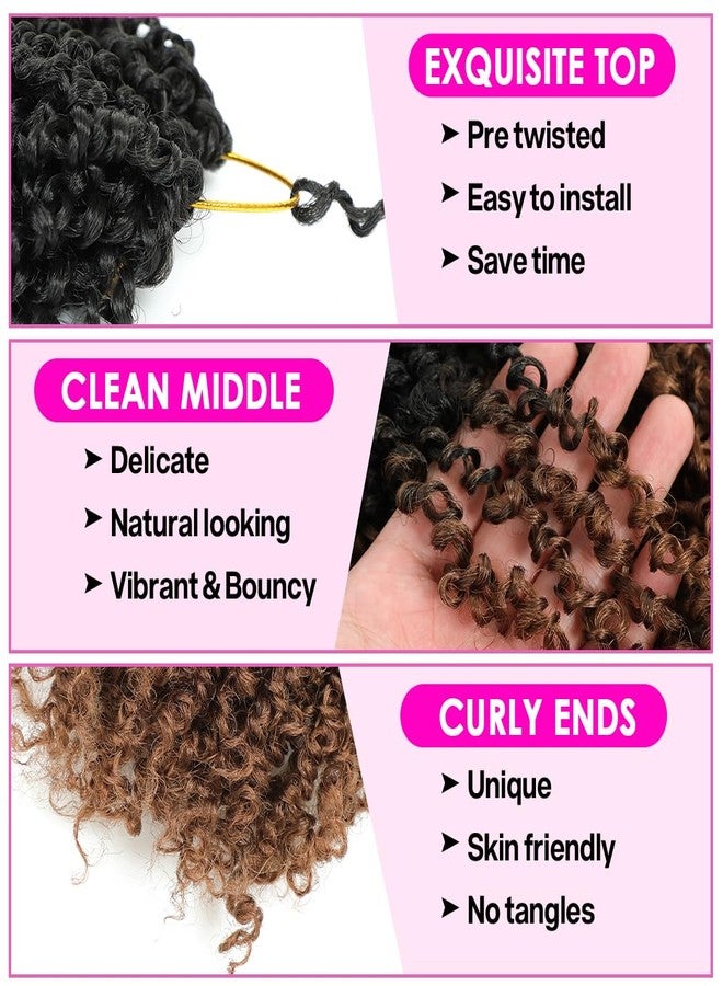 Youngther 16inch Yanky twist crochet hair Fluffy Spring Twist with curly crochet hair for black women Synthetic hair extension（16inch OT30 2PCS） - Image 4