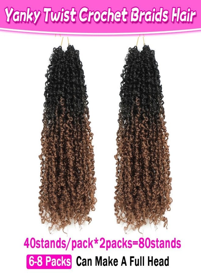 Youngther 16inch Yanky twist crochet hair Fluffy Spring Twist with curly crochet hair for black women Synthetic hair extension（16inch OT30 2PCS） - Image 2