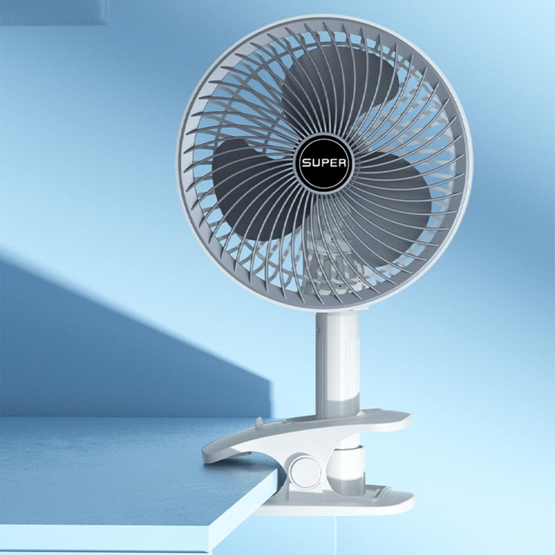 Ehome Rechargeable Clip Fan 360°Rotation Handheld Desk Cooling Fan 3 Speed Table Fan for Stroller Home Office Camping - Image 1