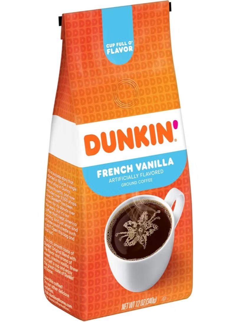 Dunkin' Coffee French Vanilla Ground Coffee, 340g - Image 1