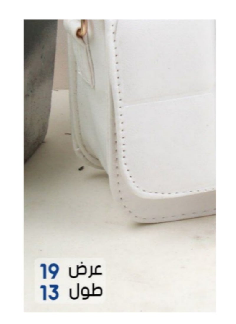 ماركة غير محددة - حقيبة يد نسائية بيضاء أنيقة وجميلة - Image 1