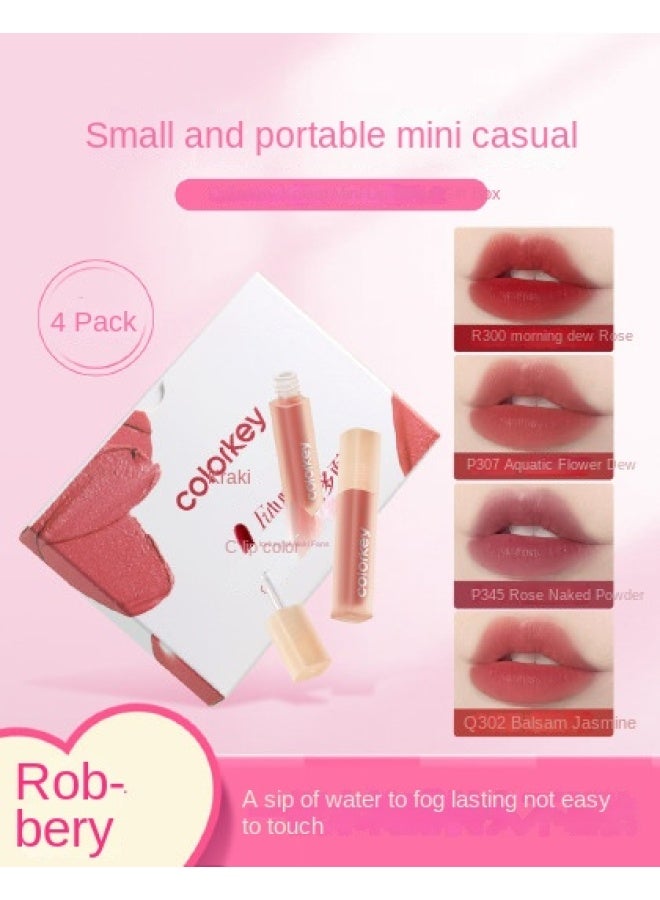 COLORKEY Valentine's Day Gift】lip Gloss Gift Set, Long-lasting Non-smudge Lipstick & Lip Gloss, High-end Feel, Perfect For Girlfriends & Wives - Image 2